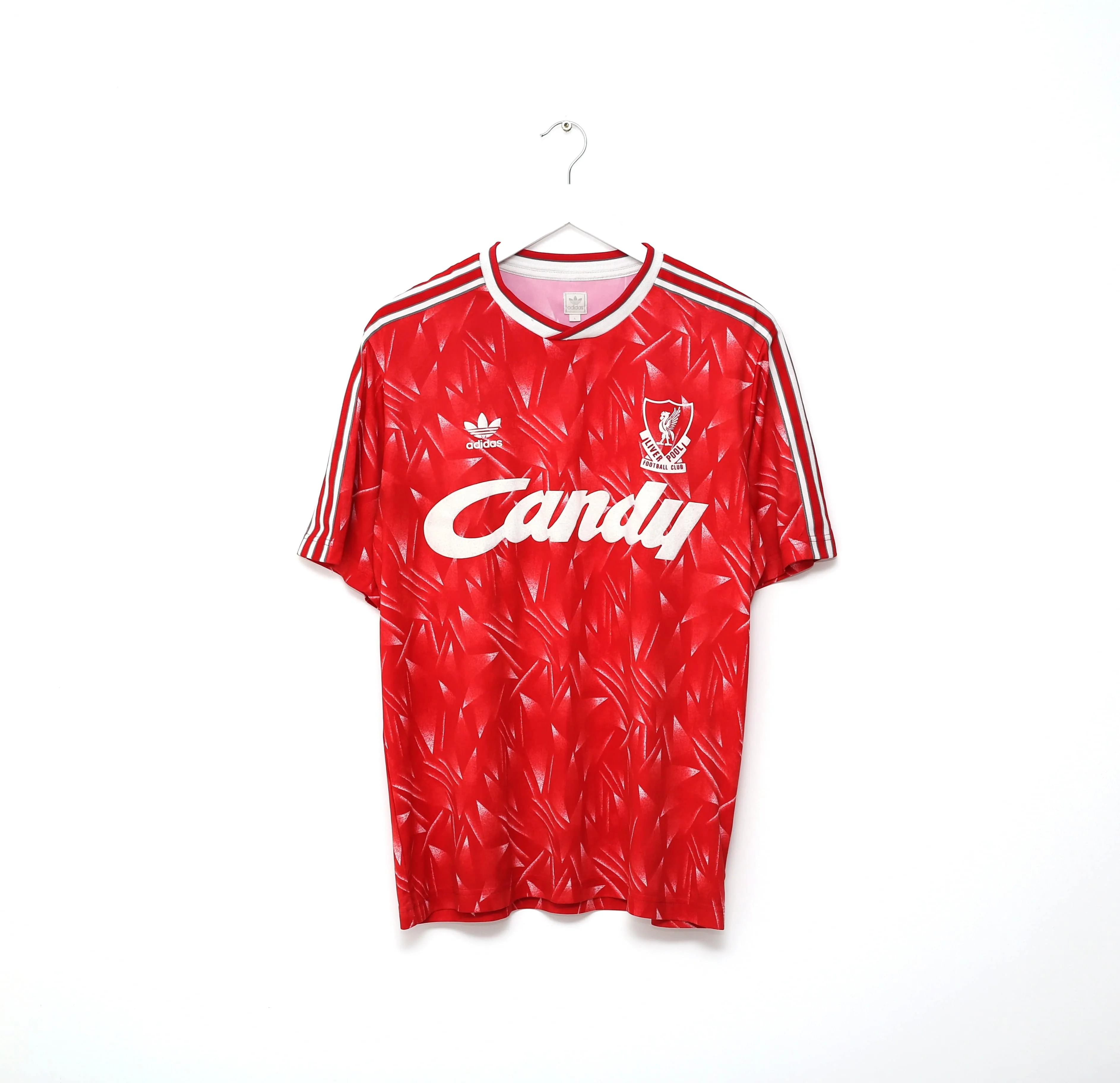 1989/91 LIVERPOOL Retro adidas Originals Candy Home Football Shirt (L)