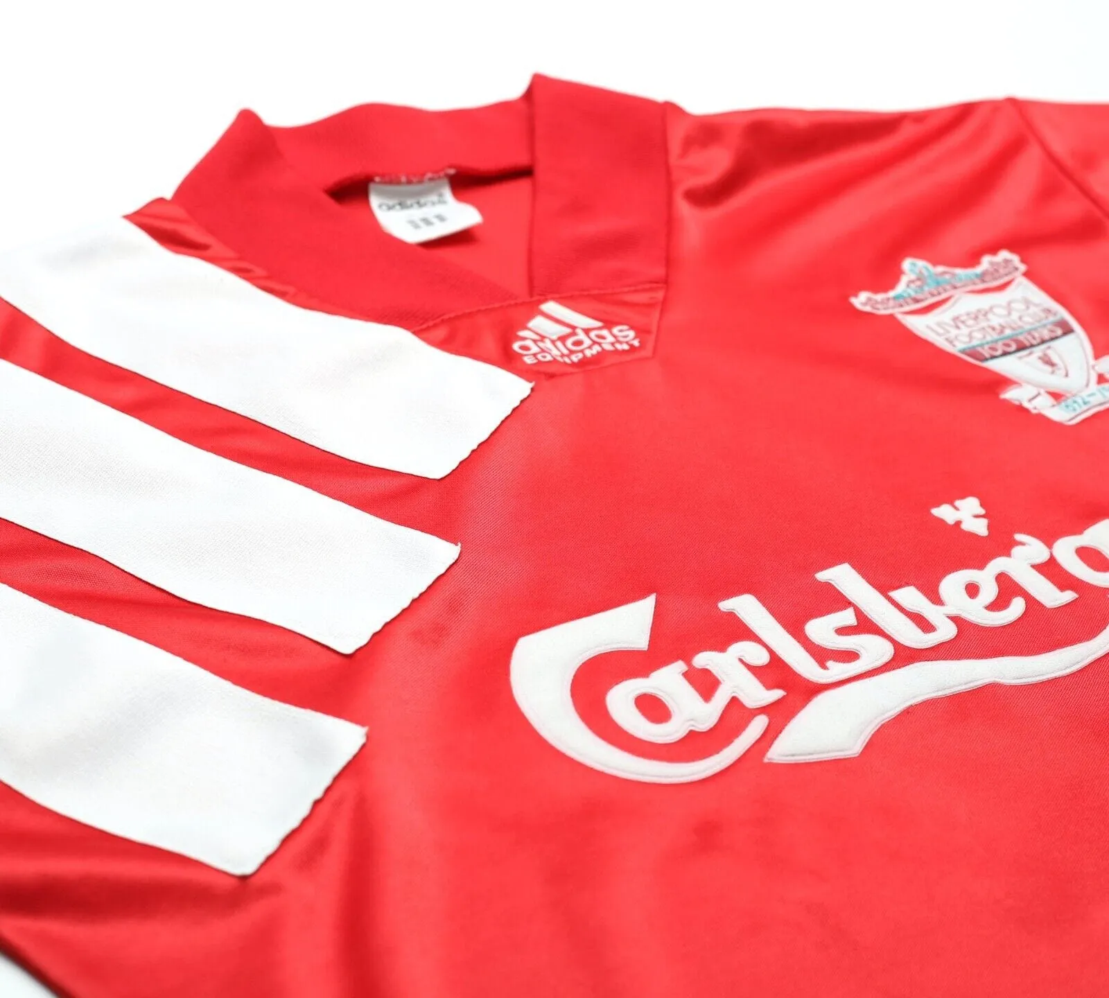 1992/93 LIVERPOOL Vintage adidas Centenary Home Football Shirt (M) 38/40