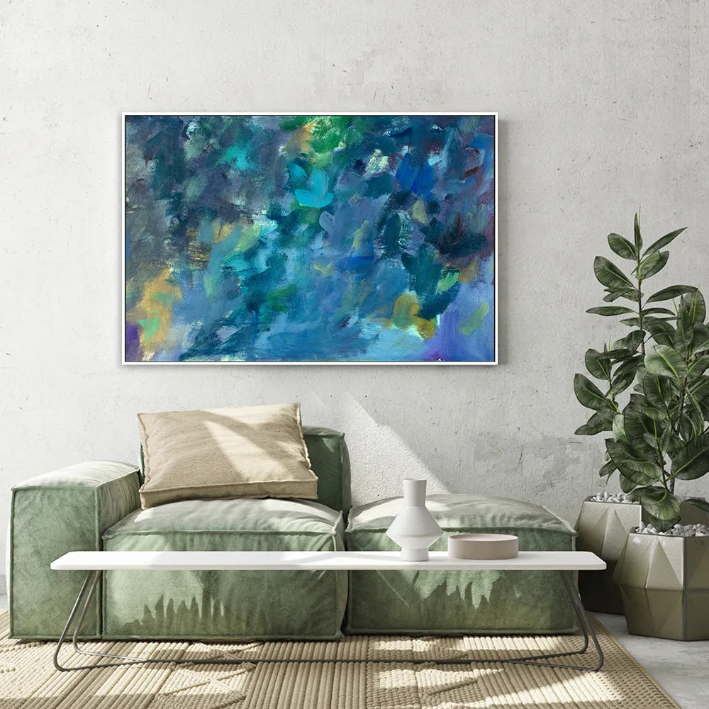 A Storm of Blue, Style B, Hand-Painted Canvas