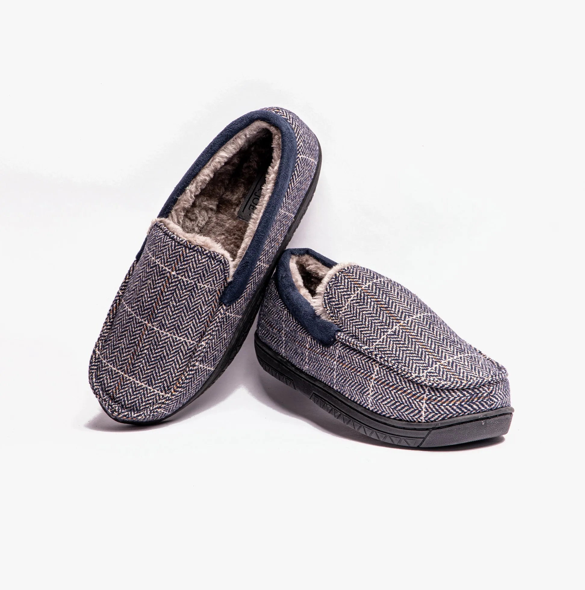 AARON Mens Slippers Navy