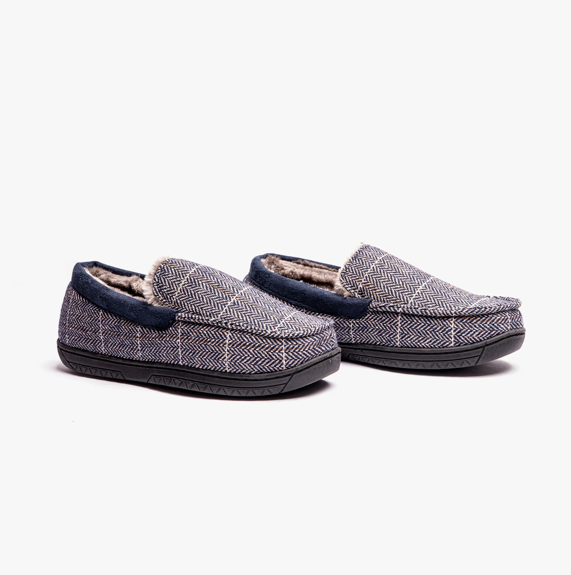 AARON Mens Slippers Navy