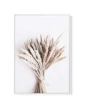 Abstract Wheat | Framed Canvas Art Print