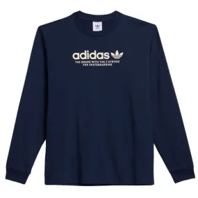 ADIDAS 4.0 LOGO L/S TEE - NAVY