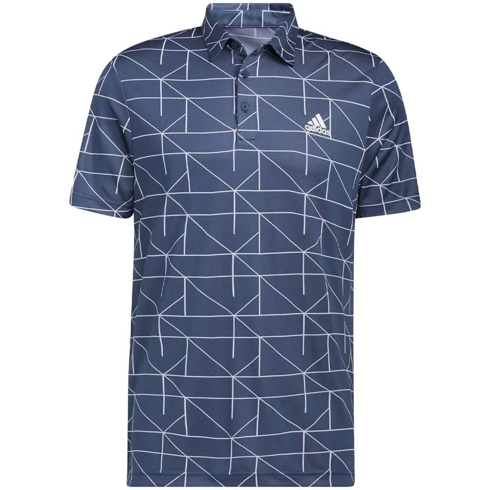 adidas Jacquard Primegreen Polo Shirt - Crew Navy/White