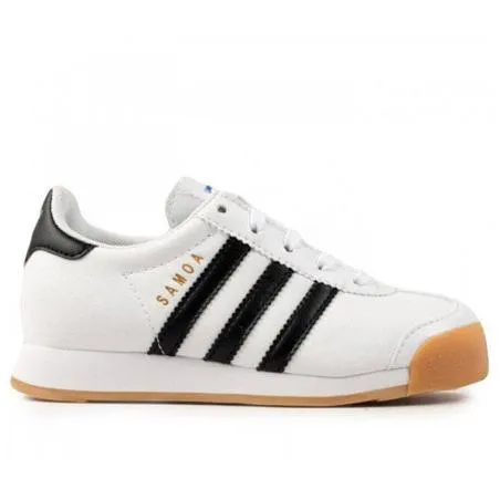 ADIDAS KIDS SAMOA PERF (GUM) in White/Black/Gum/Perf