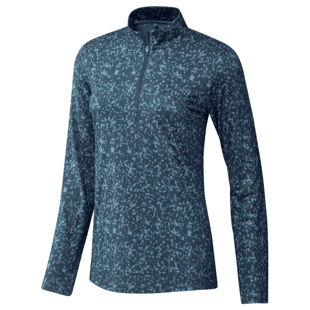 adidas Ladies Aeroready Printed Long Sleeve Polo