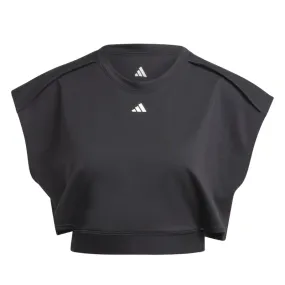 Adidas Women Power Aeroready Crop Tank Top - Black/White