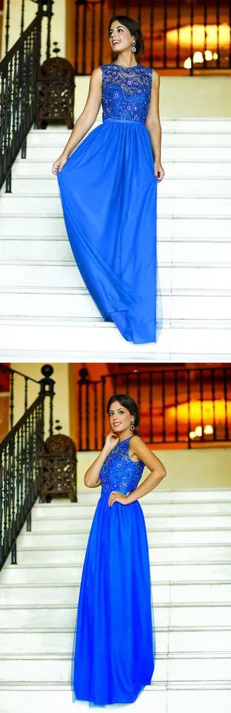 Affordable Royal Blue Prom Dresses,Long Prom Dresses,Charming Prom Dresses,SVD391