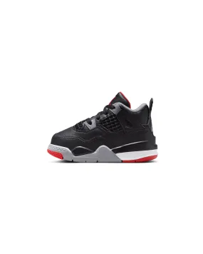 Air Jordan 4 Retro "Bred Reimagined" (TD) - Black / Fire Red / Grey / White