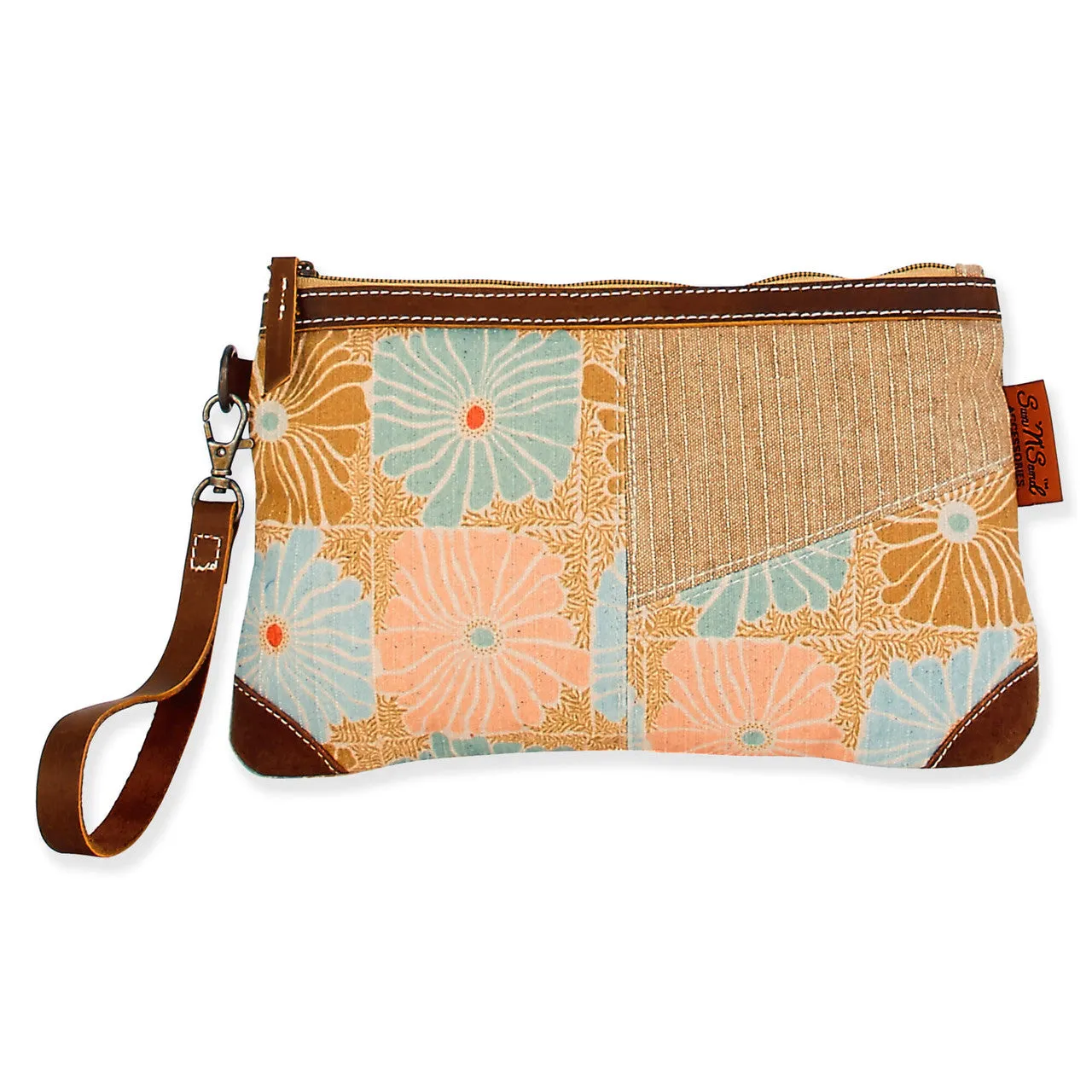 Alayna Canvas Flower Wristlet