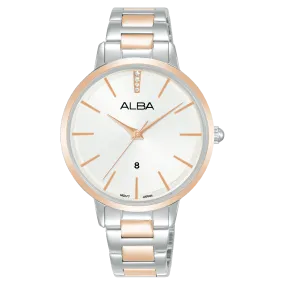 Alba Fashion Analogue Stainless Steel White Dial Watch AH7CD0X