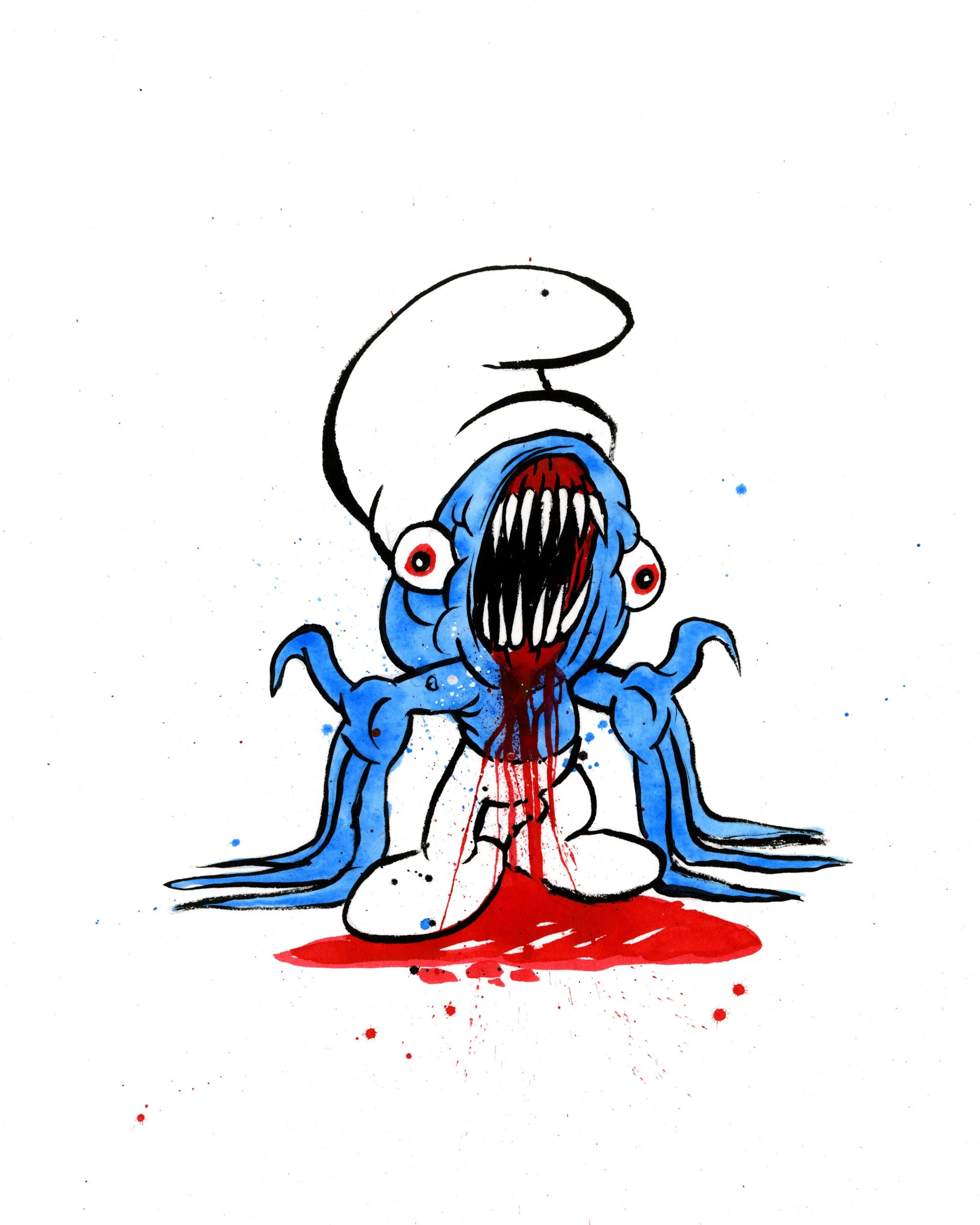 Alex Pardee - "No-Longer Smurf #5"