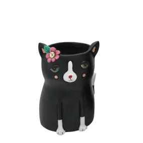 Allen Designs Baby Black Cat Planter