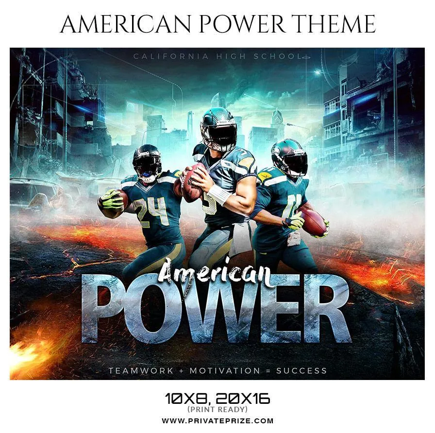 American Power - Themed Sports Photography Template