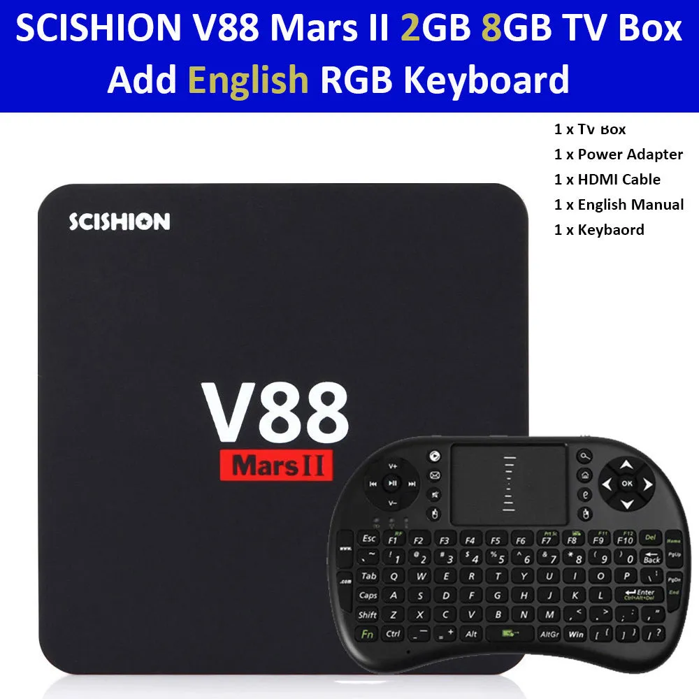 Android 6.0 Smart TV Box 2GB 8GB 32Bit Wifi Set Top TV Support HDMI