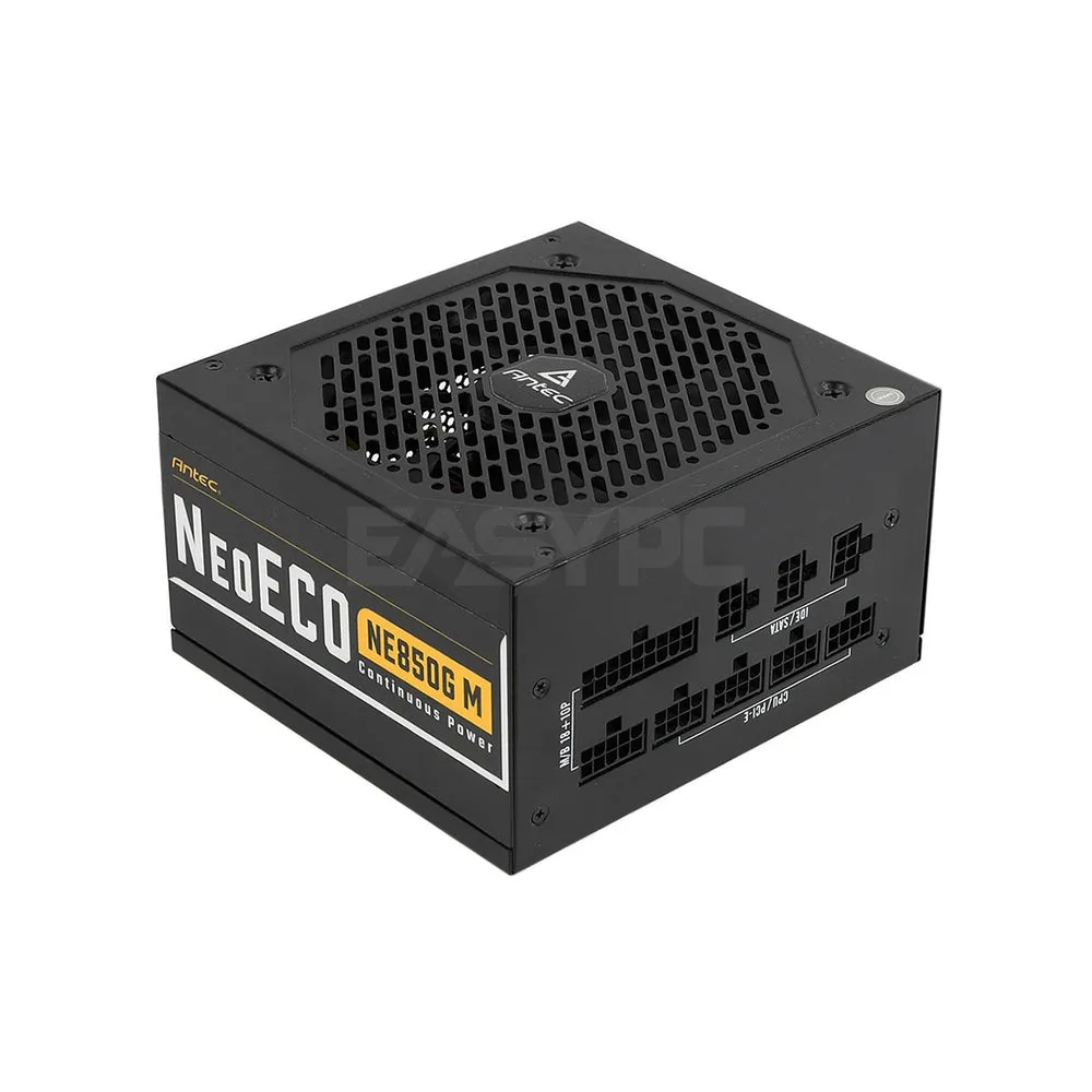 Antec NeoEco 850w, 750w and 650w 120mm Silence Fan Gold Fully Modular Japanese Heavy-Duty Caps Power Supply 19GLO