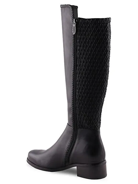 Aqua Diva Kochi Riding Leather Boots in Black