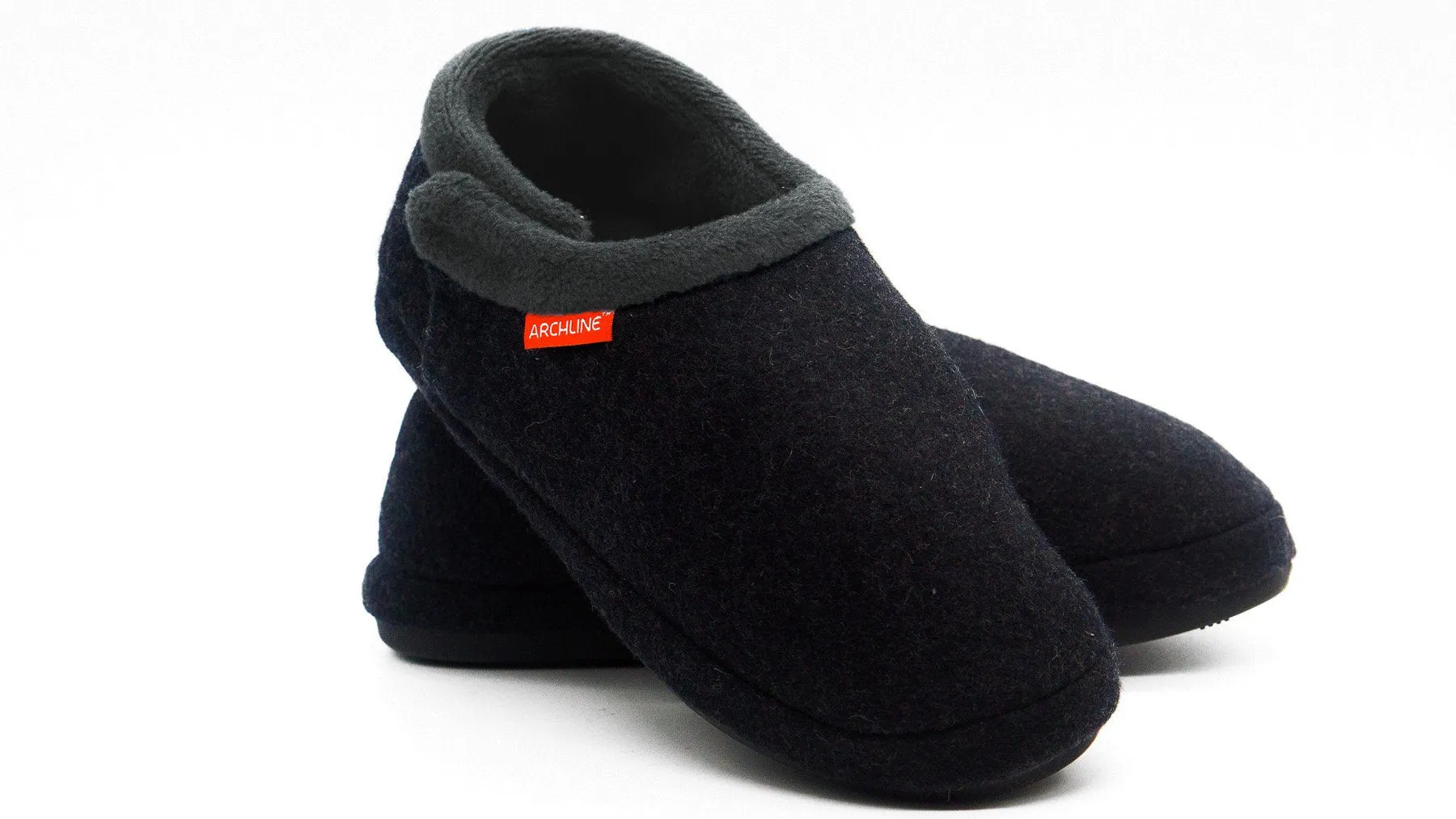 Archline ORTHOTIC SLIPPERS CLOSED Charcoal Marl