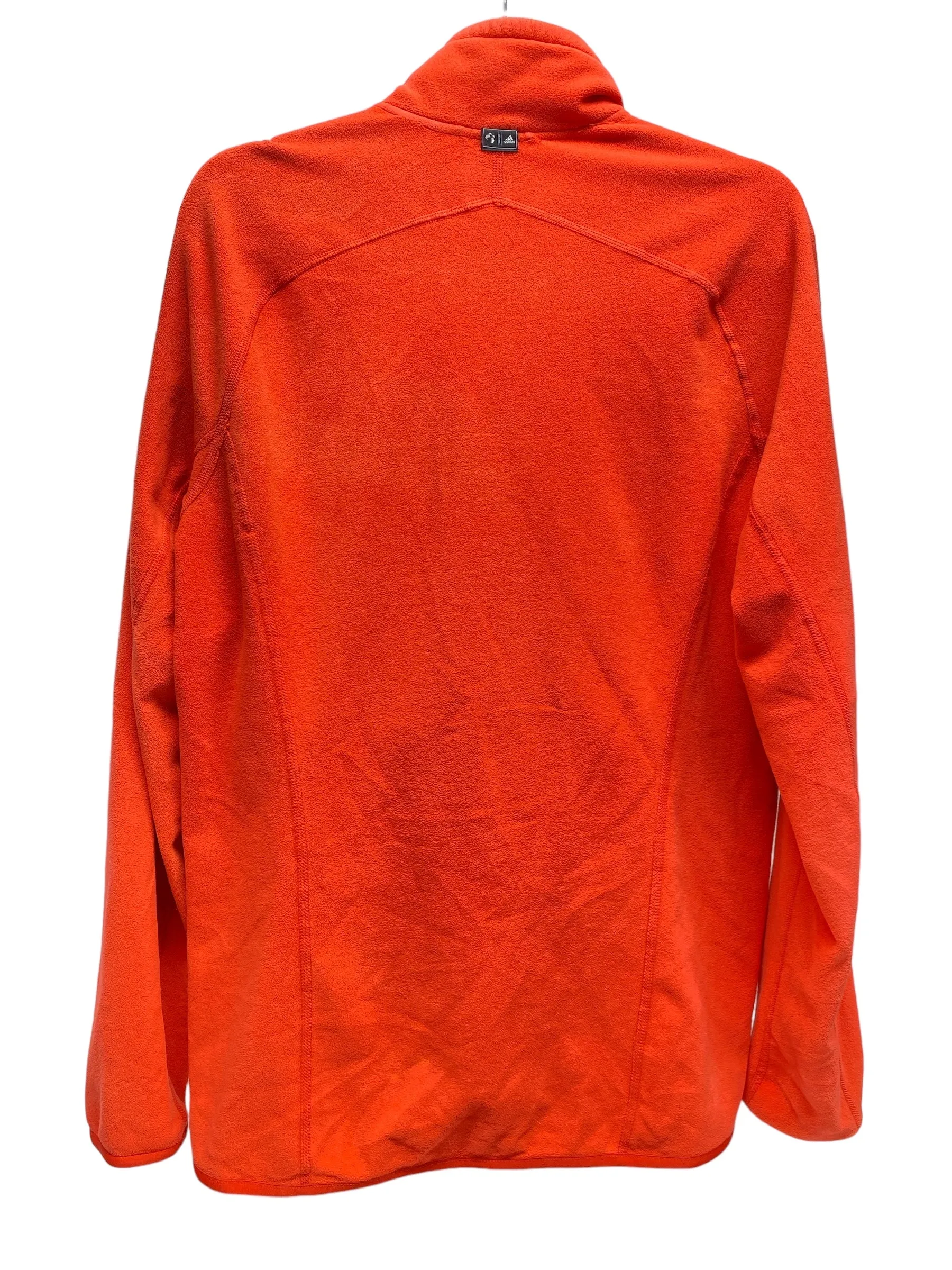 Athletic Jacket By Adidas In Orange, Size: L