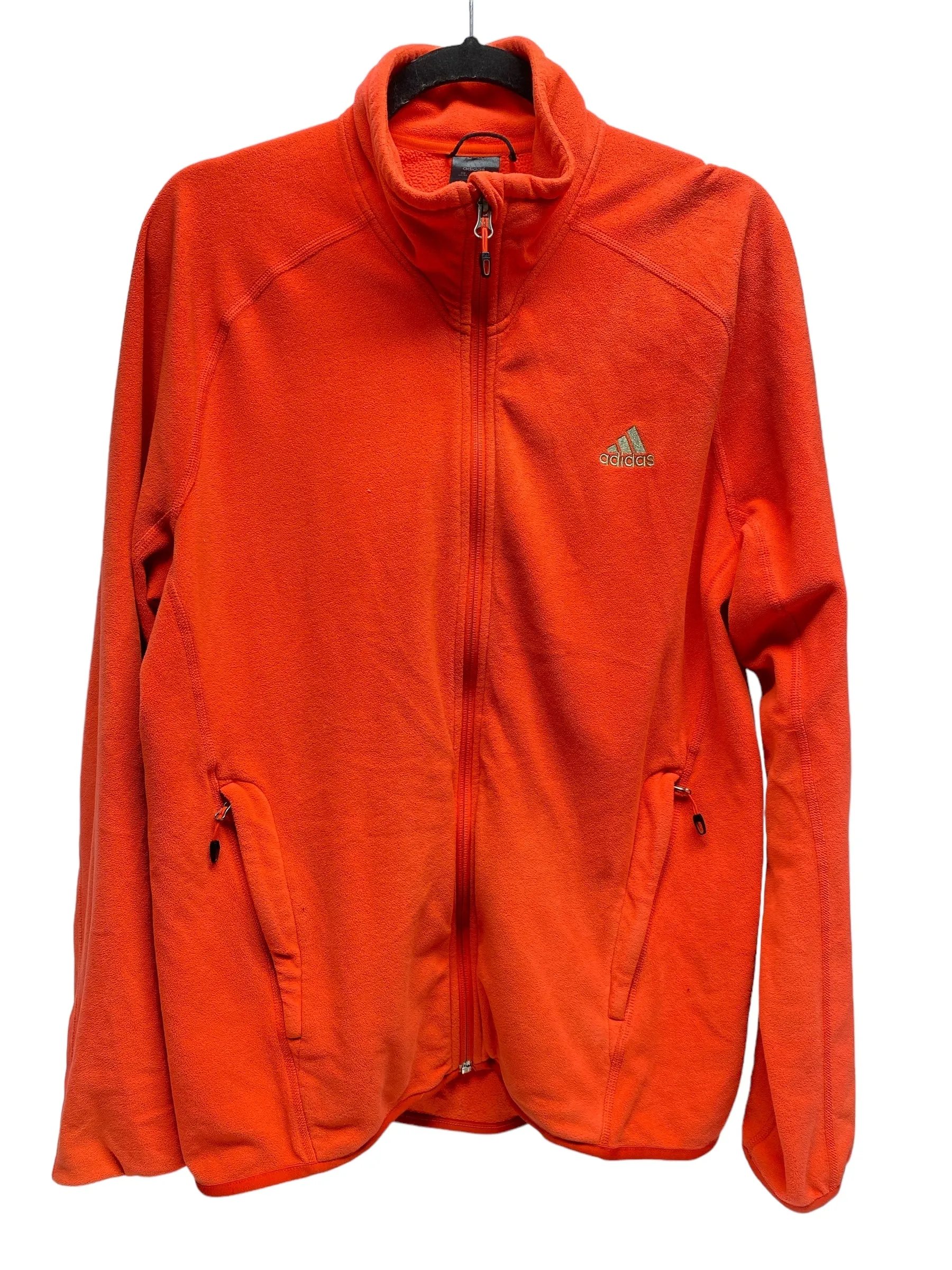 Athletic Jacket By Adidas In Orange, Size: L