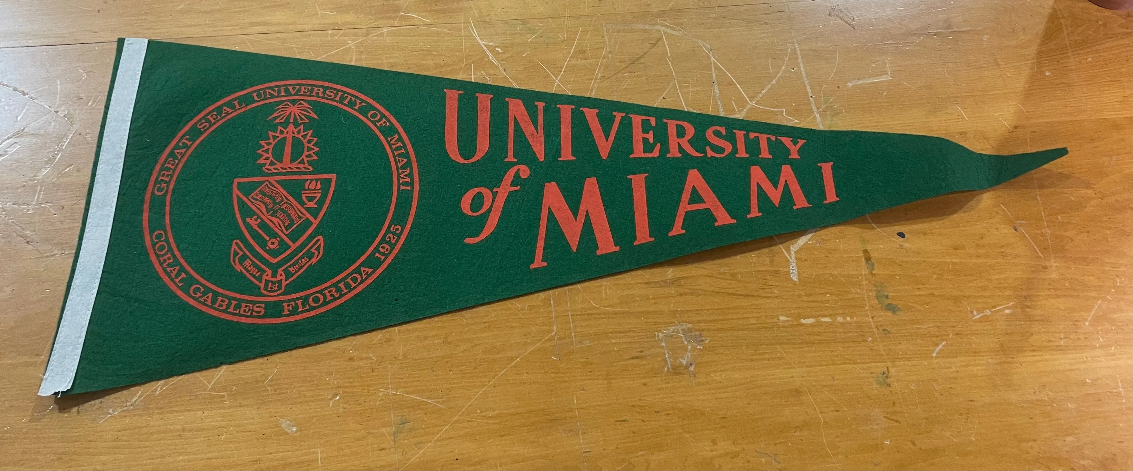 Authentic Vintage Collegiate Pennant