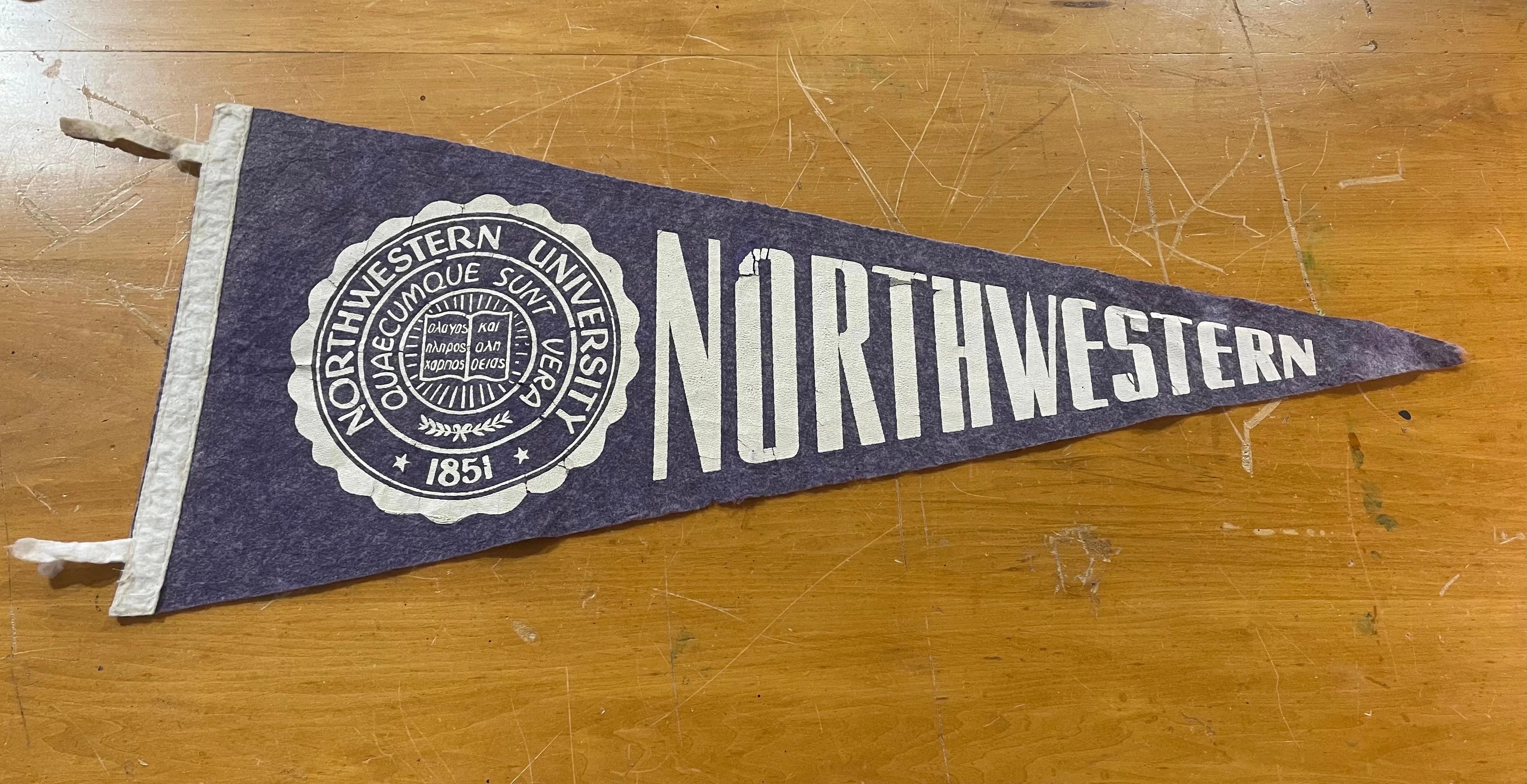 Authentic Vintage Collegiate Pennant