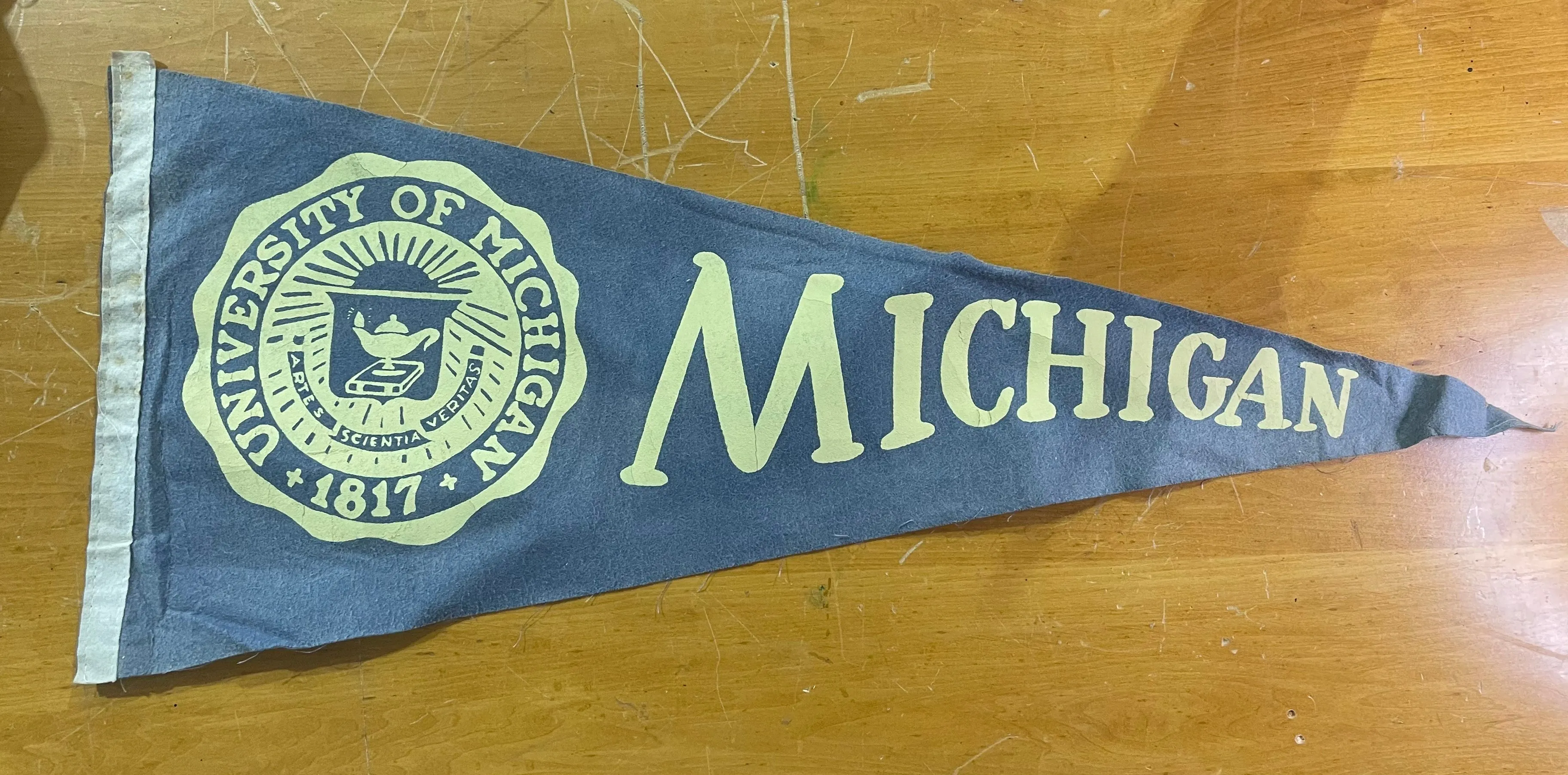 Authentic Vintage Collegiate Pennant