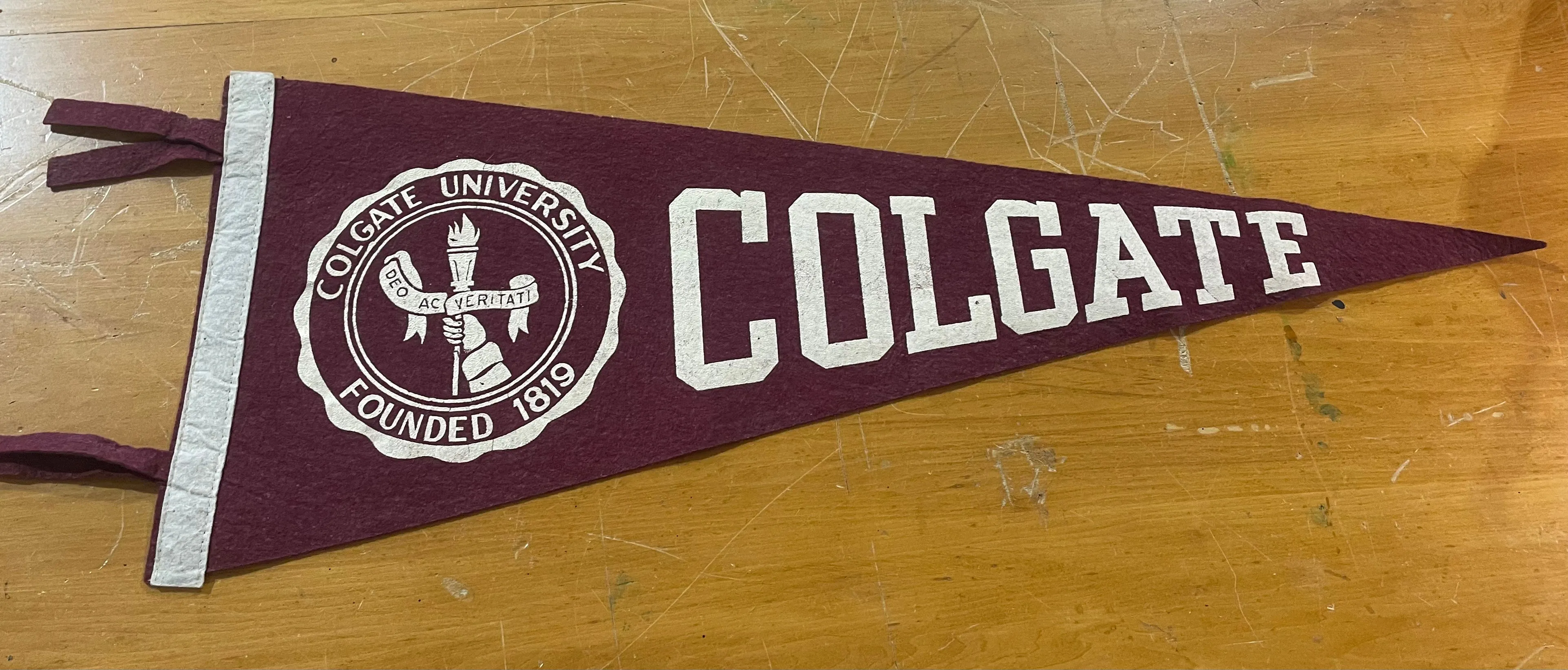 Authentic Vintage Collegiate Pennant