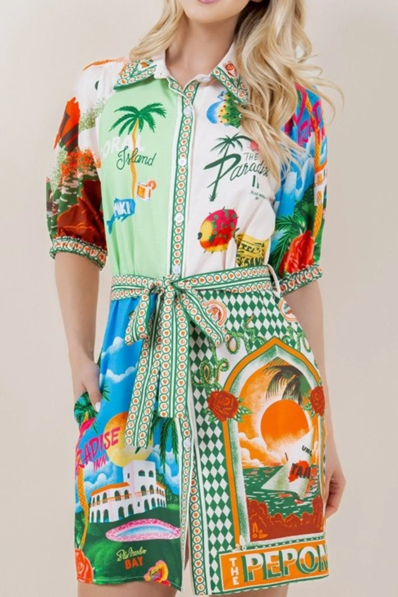 Bali Beach Shirt Dress