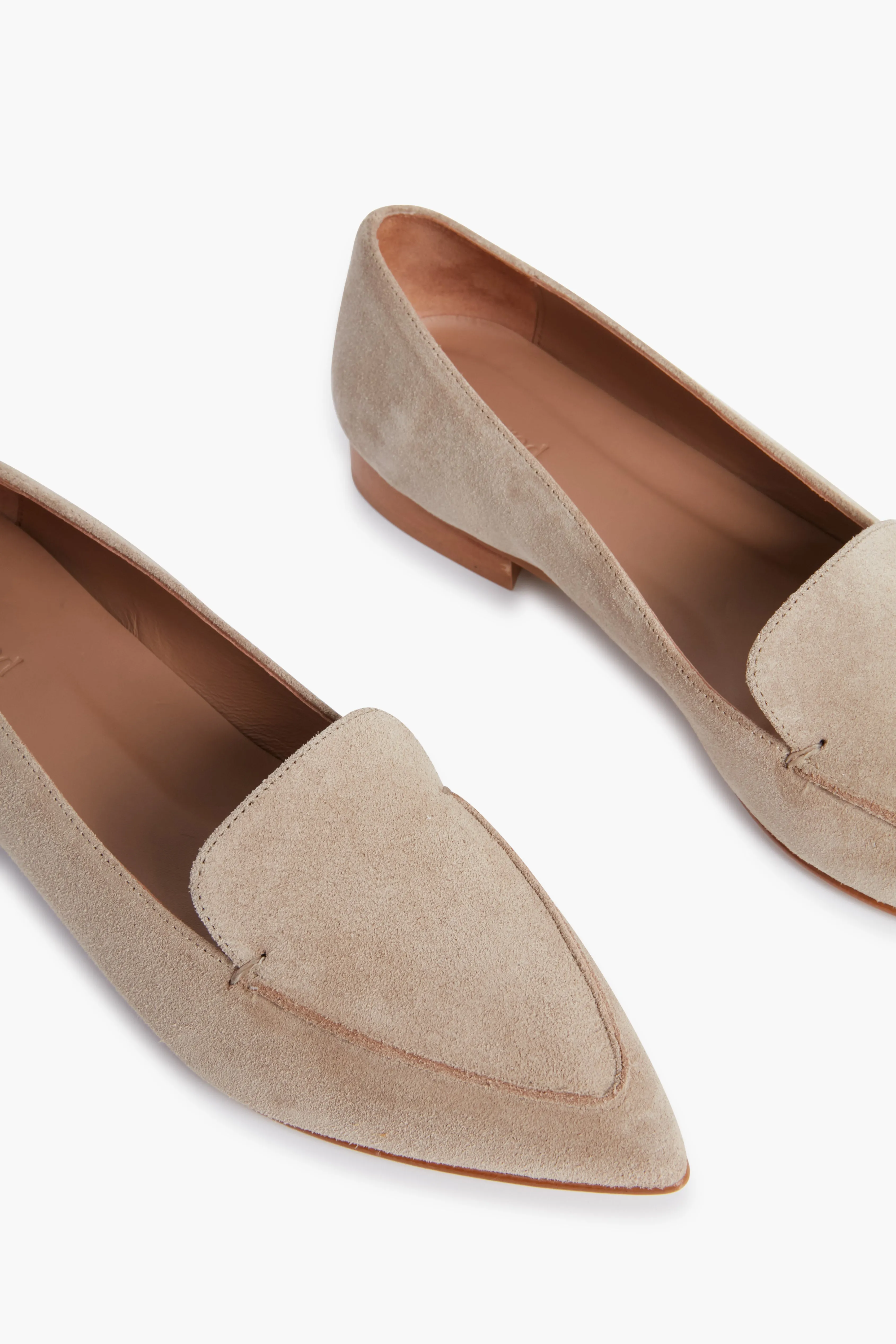 Beige Suede Alex Flats