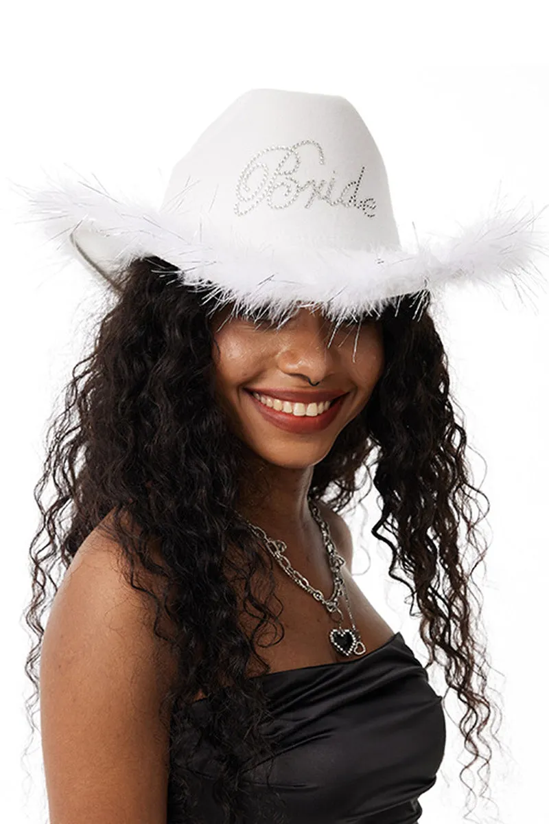 BIG HAT BRIM LETTER SOLID COLOR JAZZ COWBOY HAT