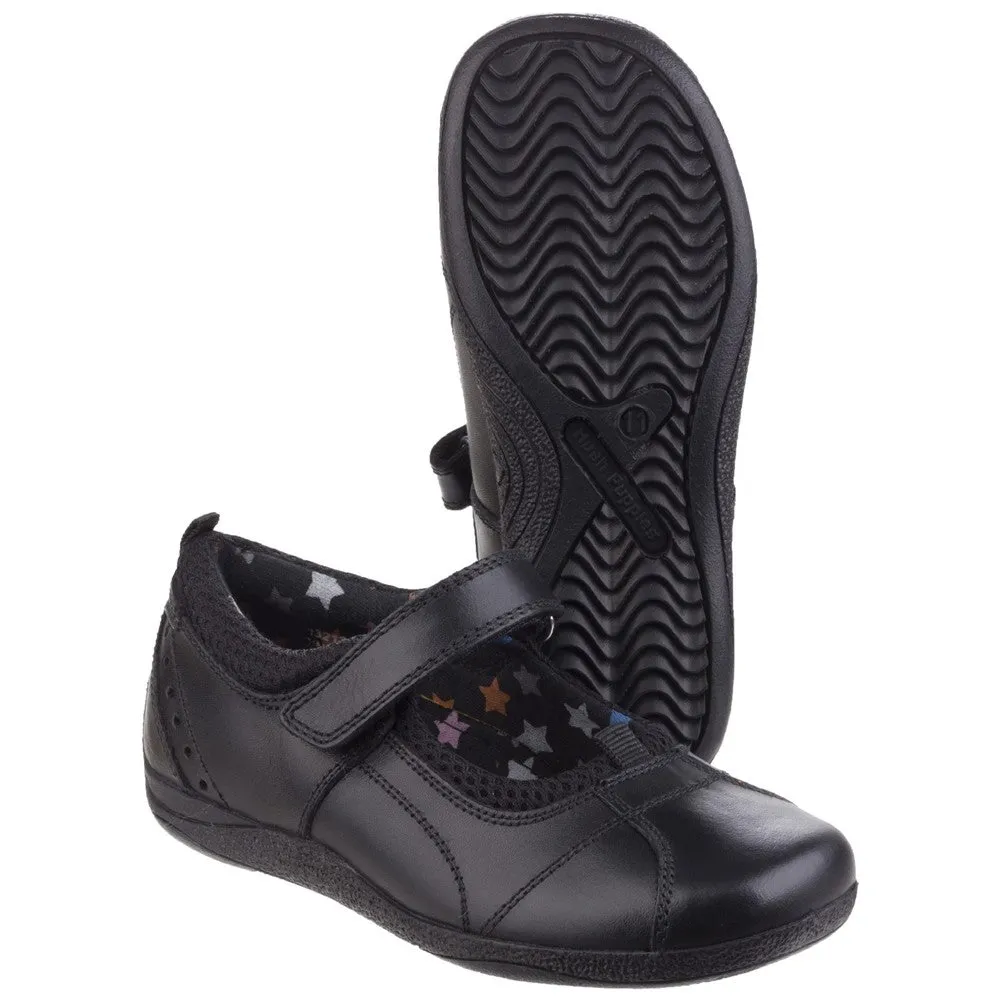 Black Cindy Senior School Shoes