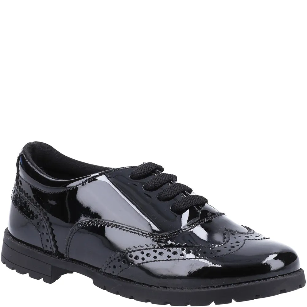 Black Eadie Junior Patent School Shoes