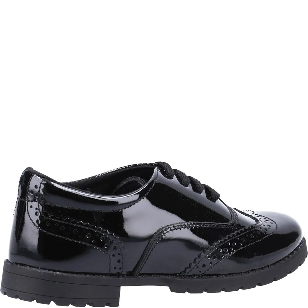 Black Eadie Junior Patent School Shoes