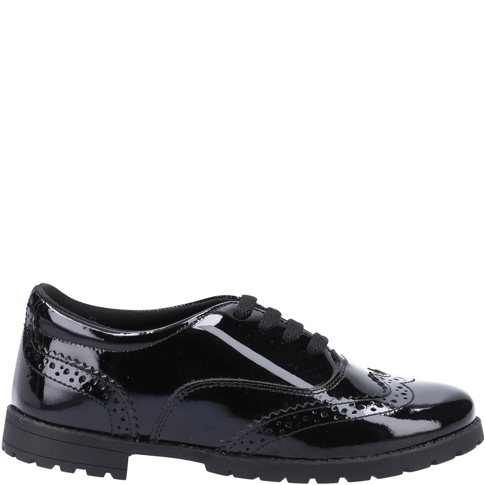 Black Eadie Junior Patent School Shoes