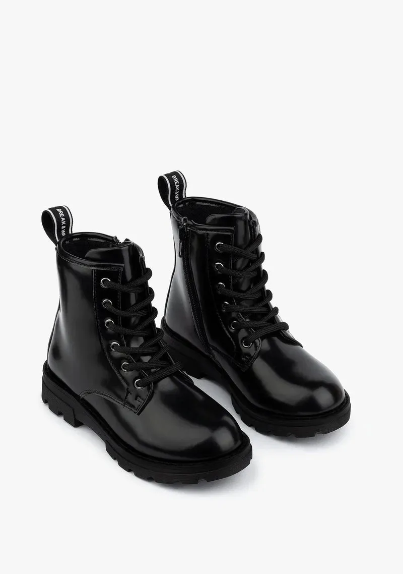 Black lace up  boot