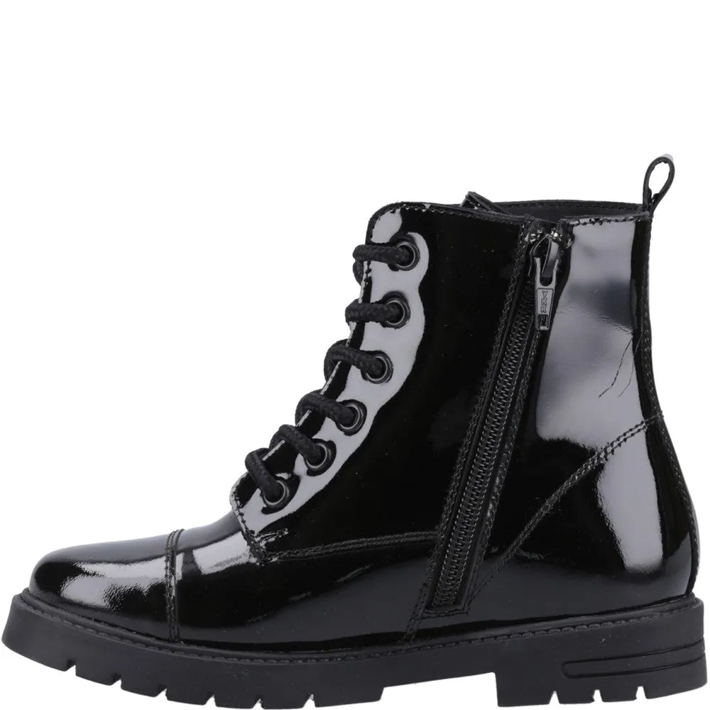 Black Lauren Patent Senior School Shoes