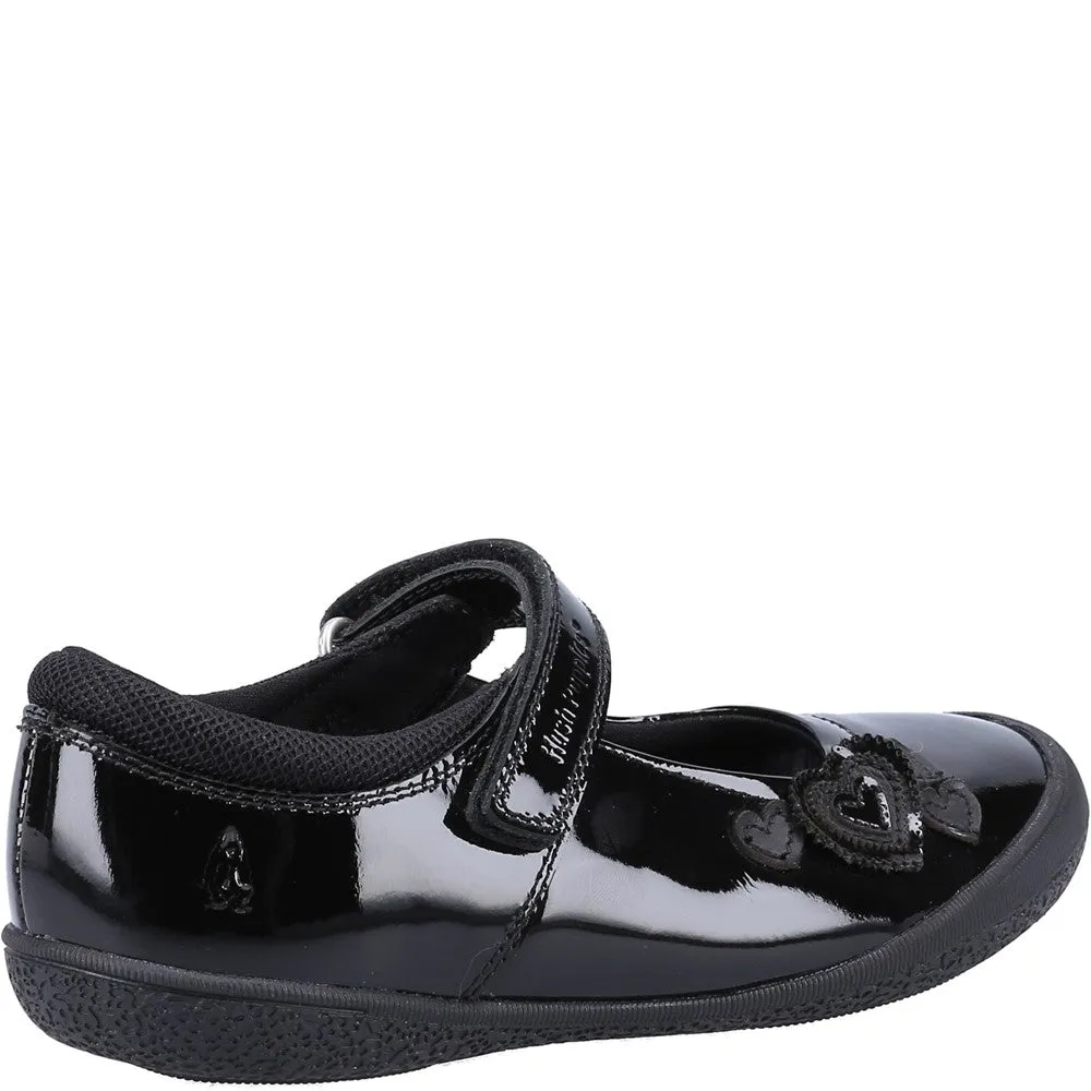 Black Rosanna Infant Patent School Shoes