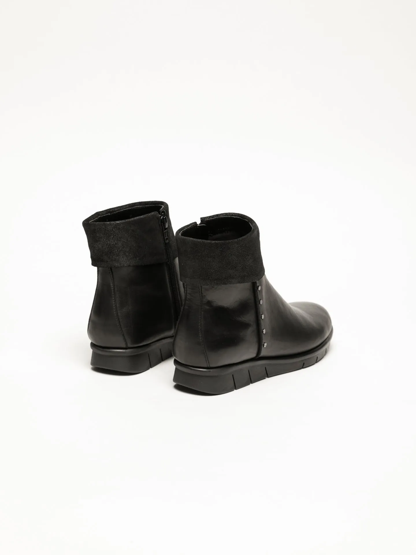 Black Zip Up Ankle Boots