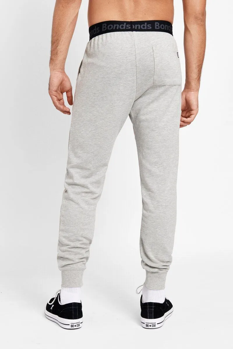 Bonds Mens Essentials Skinny Trackie Trackpant Grey Marle