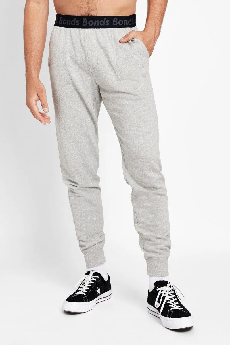 Bonds Mens Essentials Skinny Trackie Trackpant Grey Marle