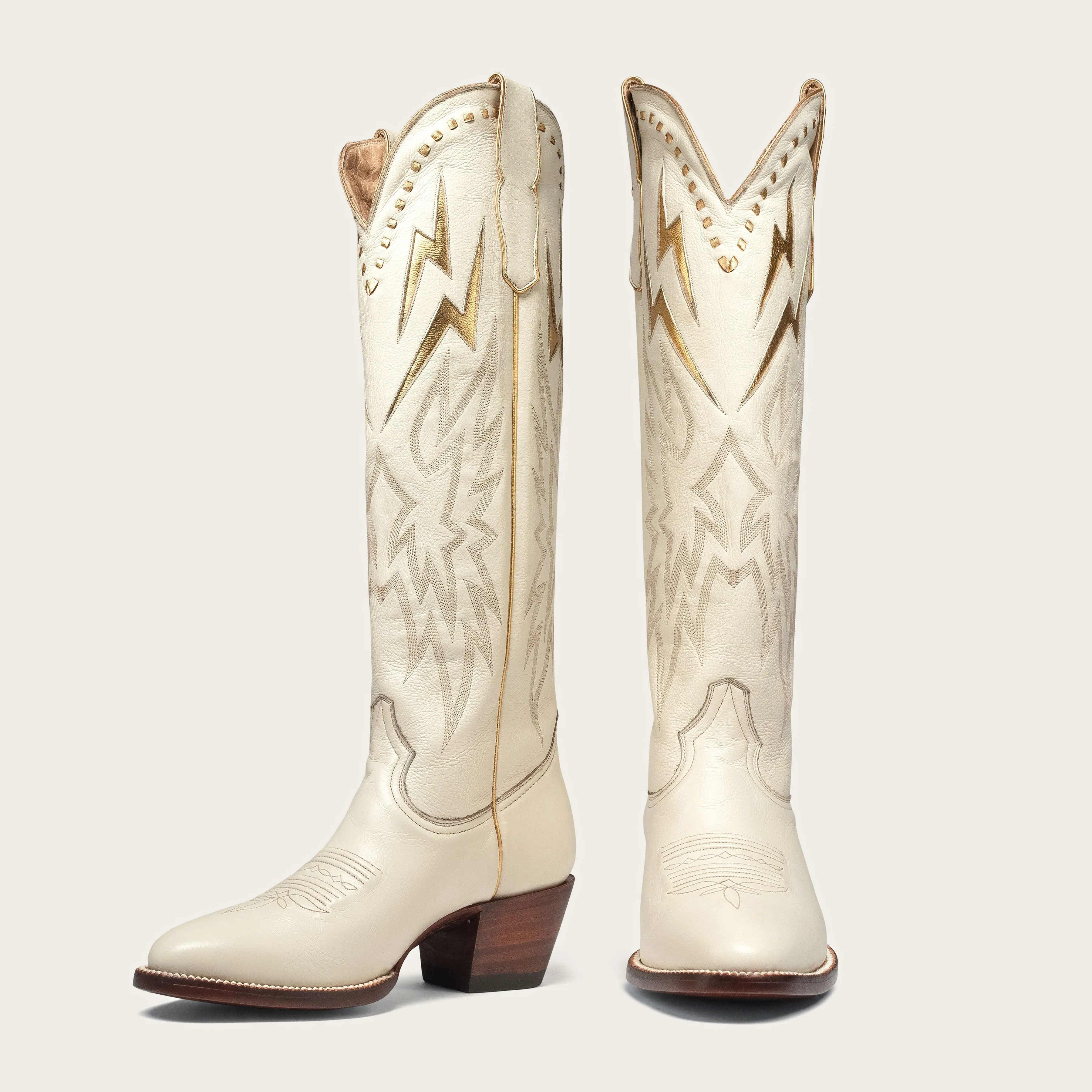 Bone & Gold Lightning Boot