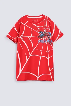 BOYS SPIDER PRINTED TEE