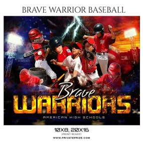 Brave Warrior - Baseball Themed Sports Photography Template