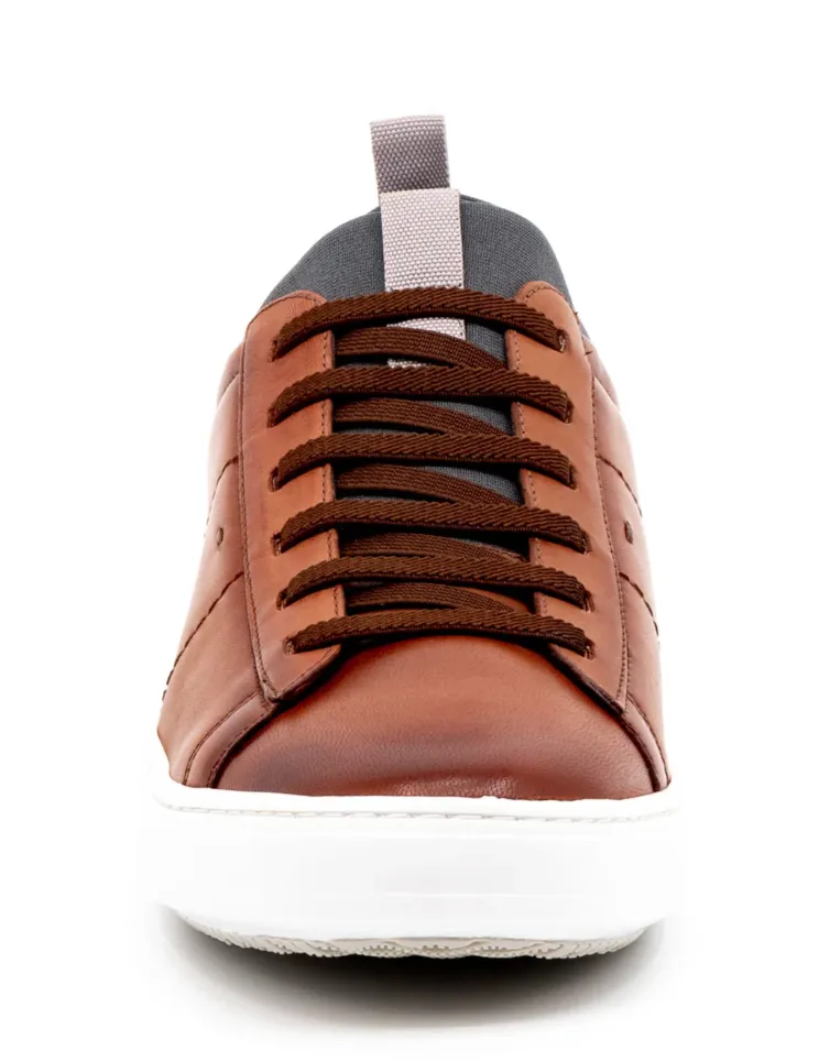 Cameron Pebble Grain Sneaker Whiskey