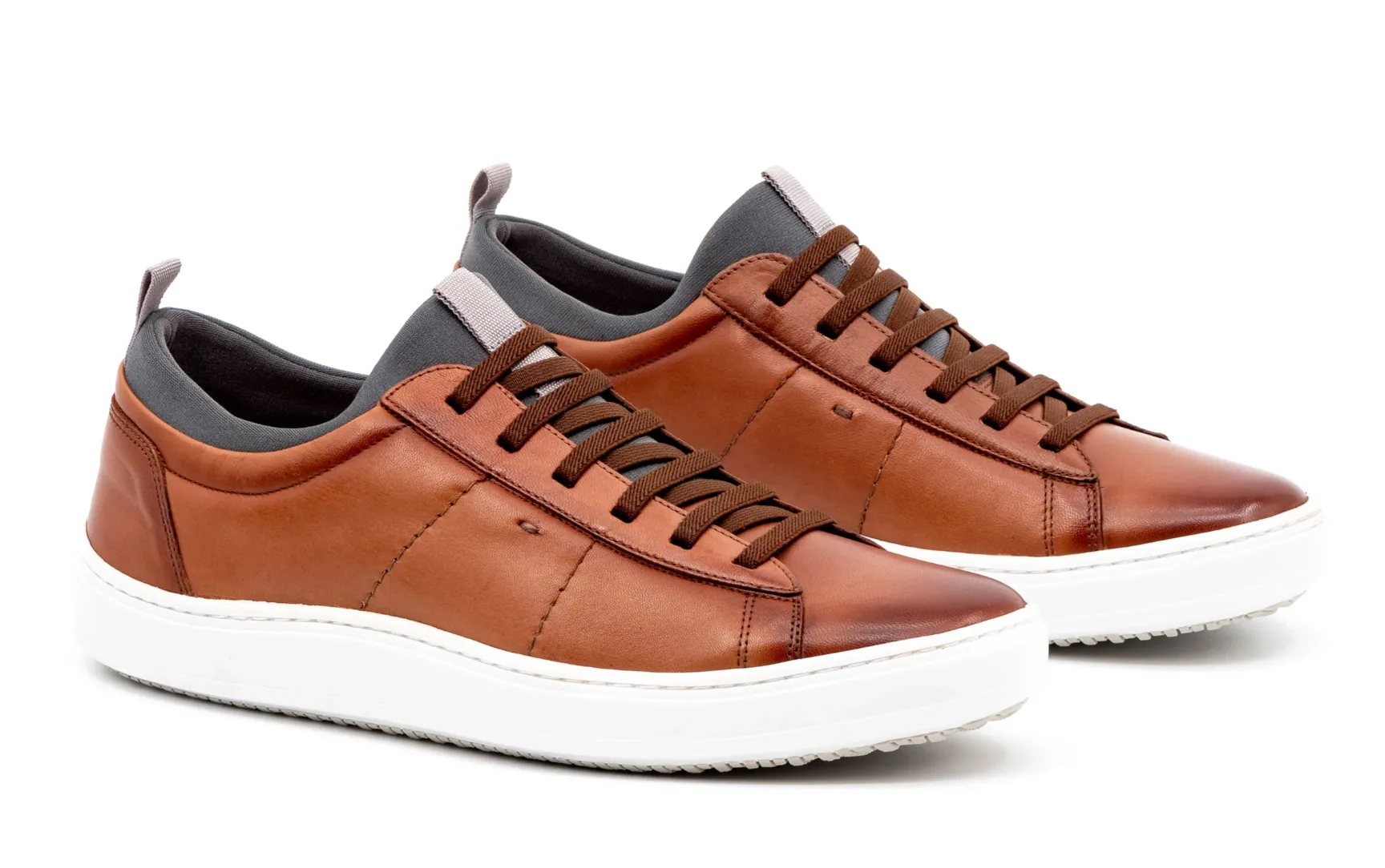 Cameron Pebble Grain Sneaker Whiskey