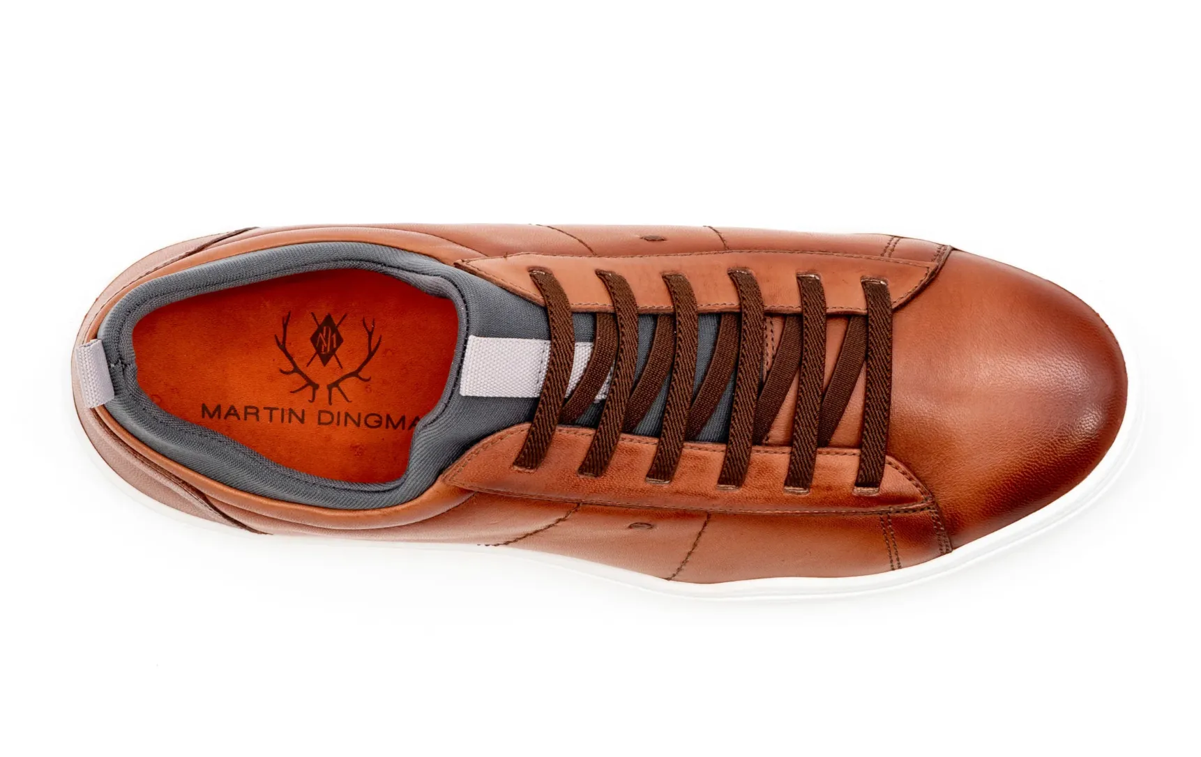 Cameron Pebble Grain Sneaker Whiskey