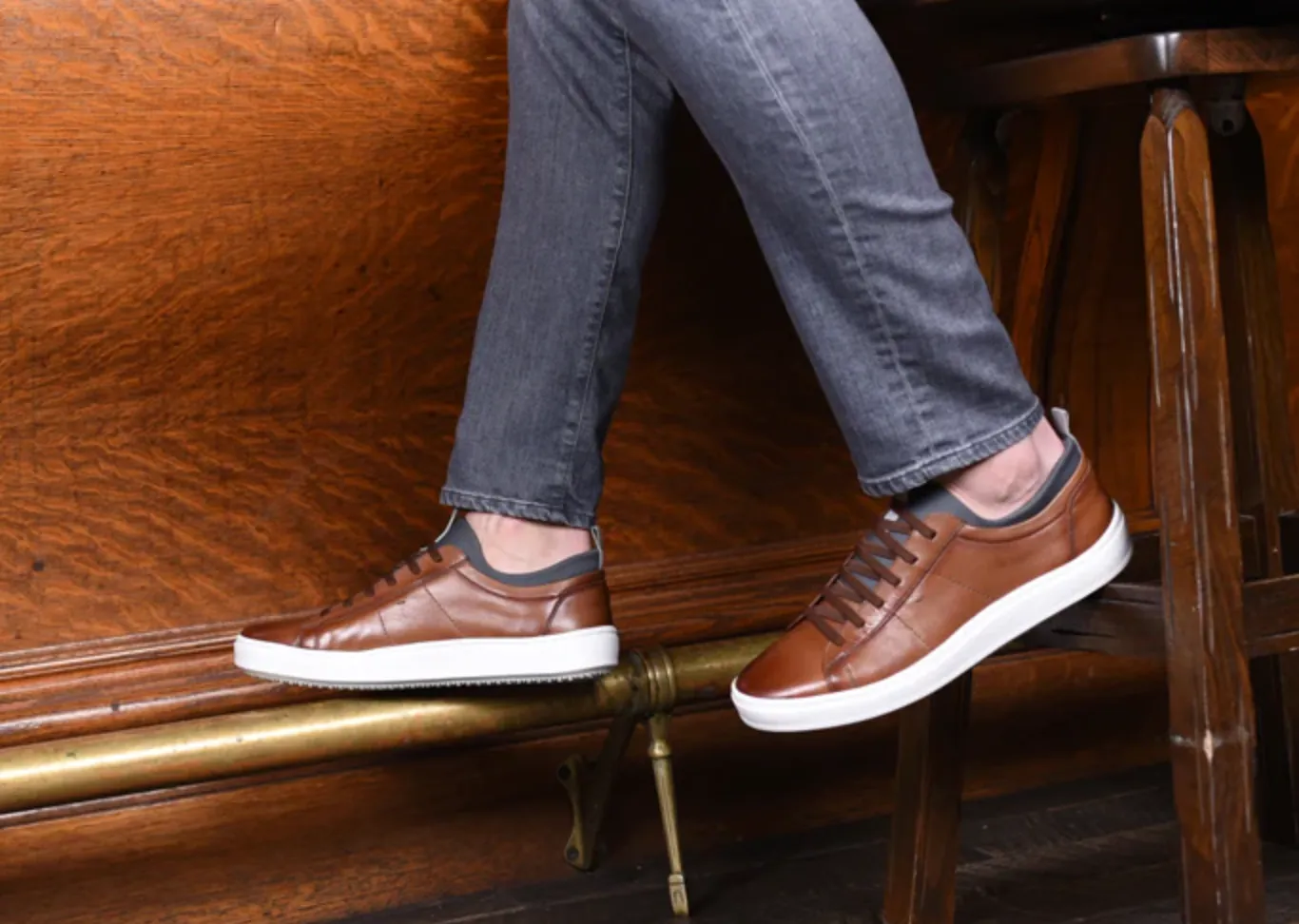 Cameron Pebble Grain Sneaker Whiskey