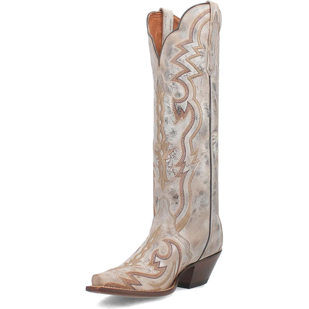 Dan Post Women's Tall Ivory Western Triad Silvie Boots