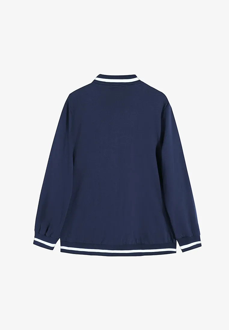 Danny Sporty Streetwear Varsity Jacket - Blue